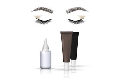 Wimpern und Augenbrauen färben