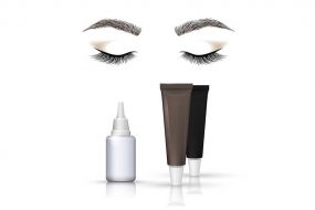 Wimpern und Augenbrauen färben